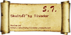 Skultéty Tivadar névjegykártya