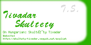 tivadar skultety business card